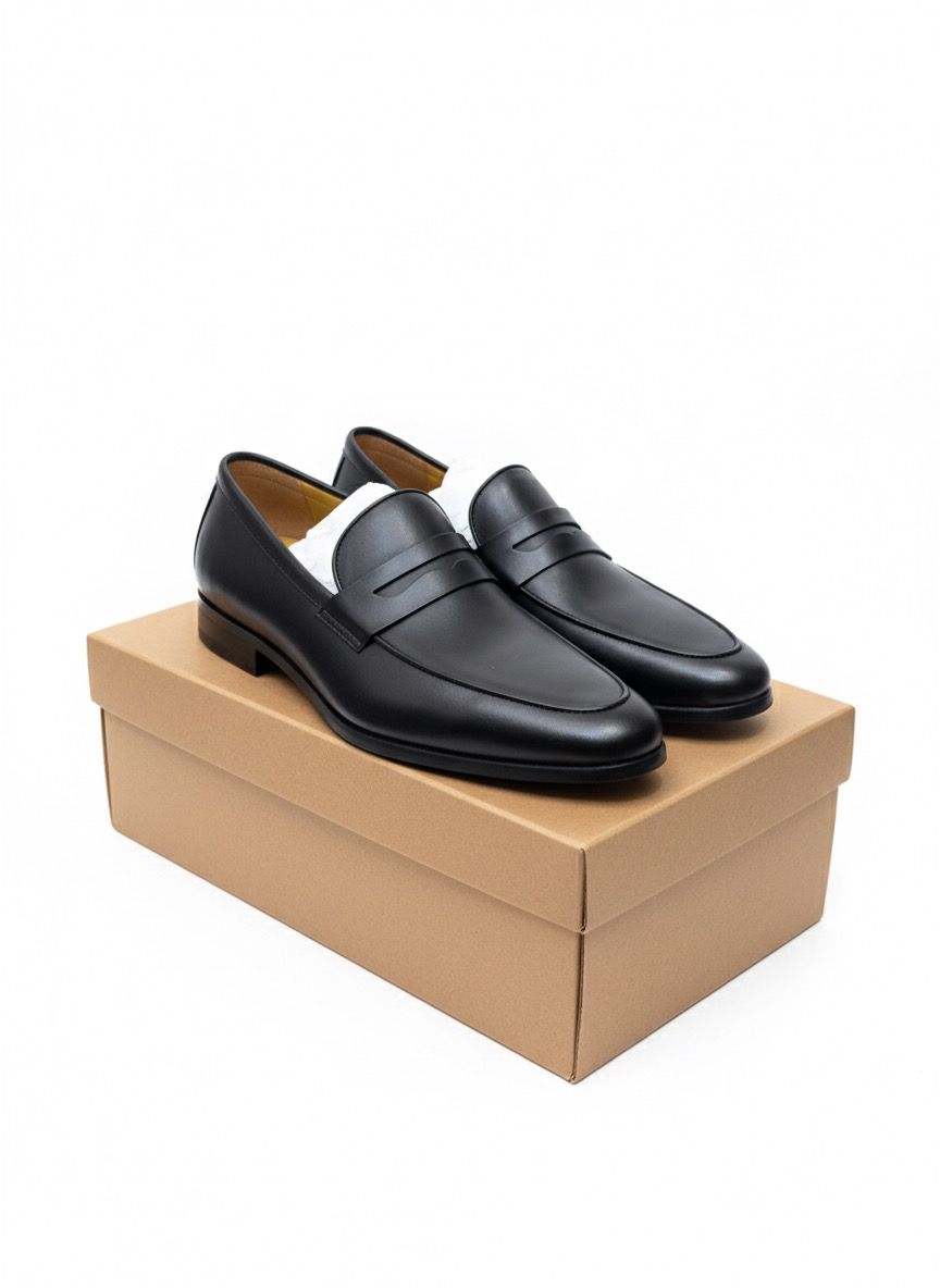 Men’s Black Soft Calfskin Woogie Loafer | Luxury Comfort and Style | Tryahu Ghana